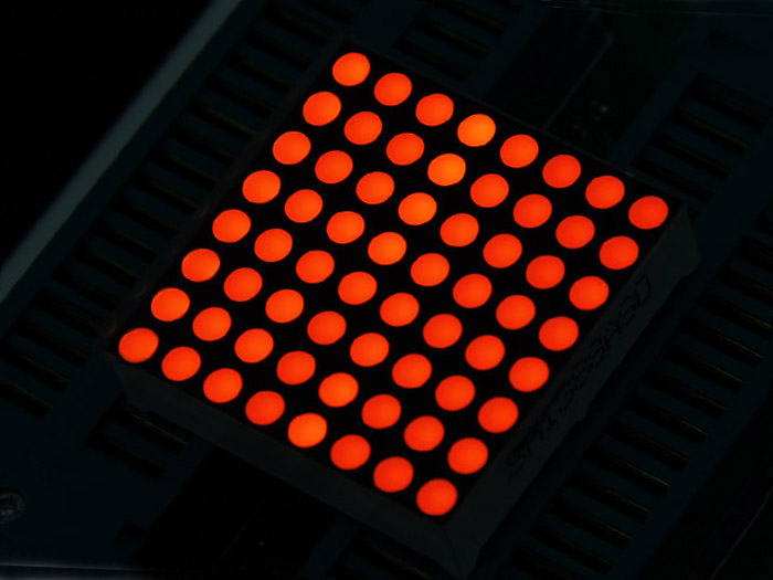 SeeedStudio 32mm 8x8 Square Matrix LED - Red Common Anode [SKU: 104990138] ( 32mm 8*8 정방형 LED 매트릭스 아노드 공통형 - 레드 )